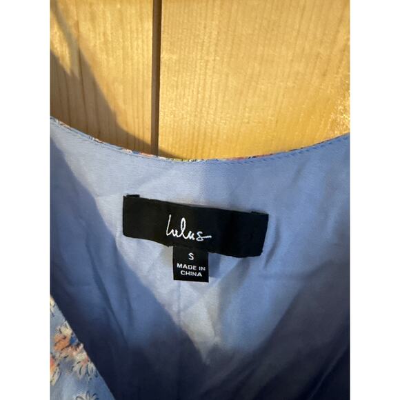 Lulu’s Blue Floral Sundress Size S - Picture 3 of 3